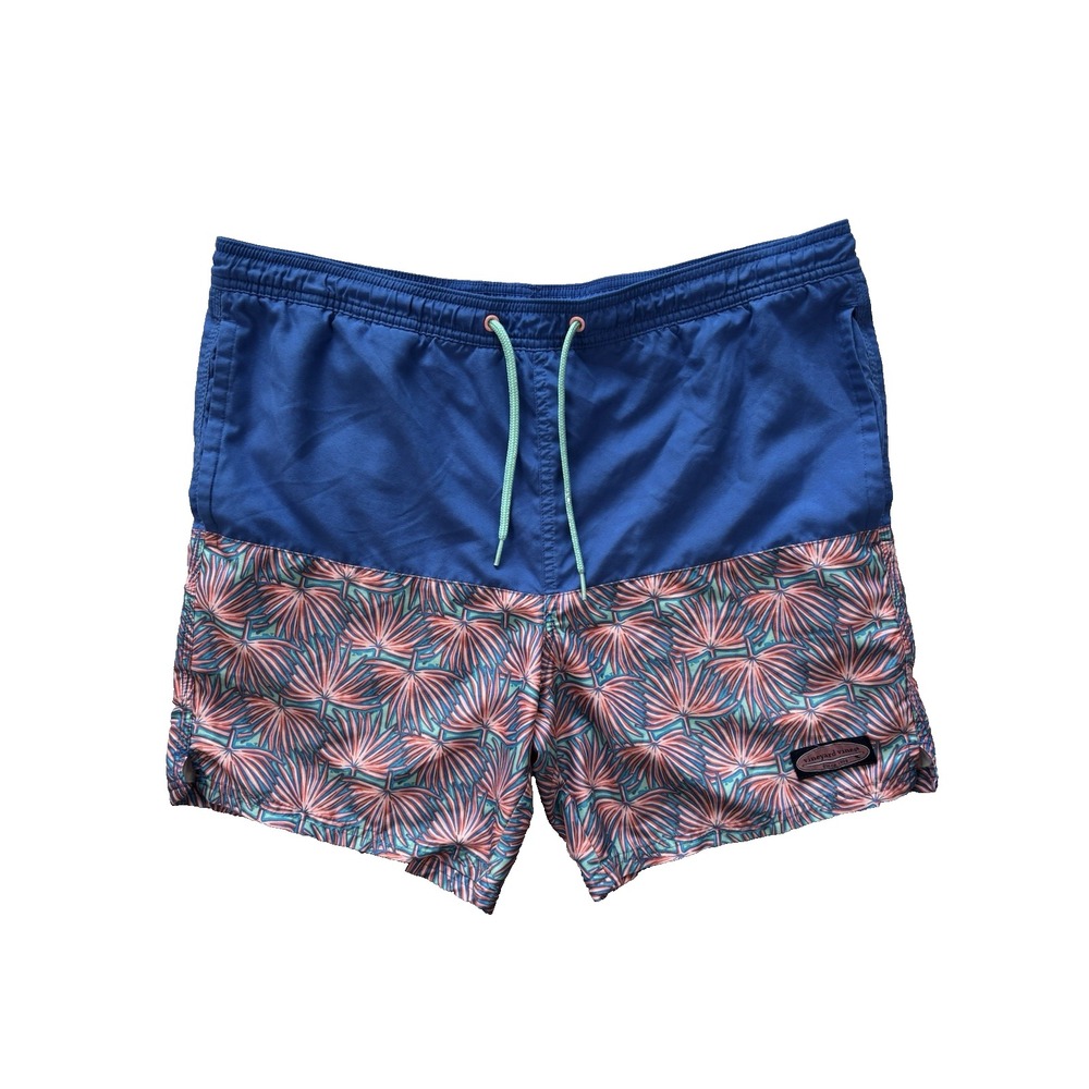 Vineyard Vines Board Shorts Mens Small‎ Pink Blue Swim Drawstring Surf Beach
